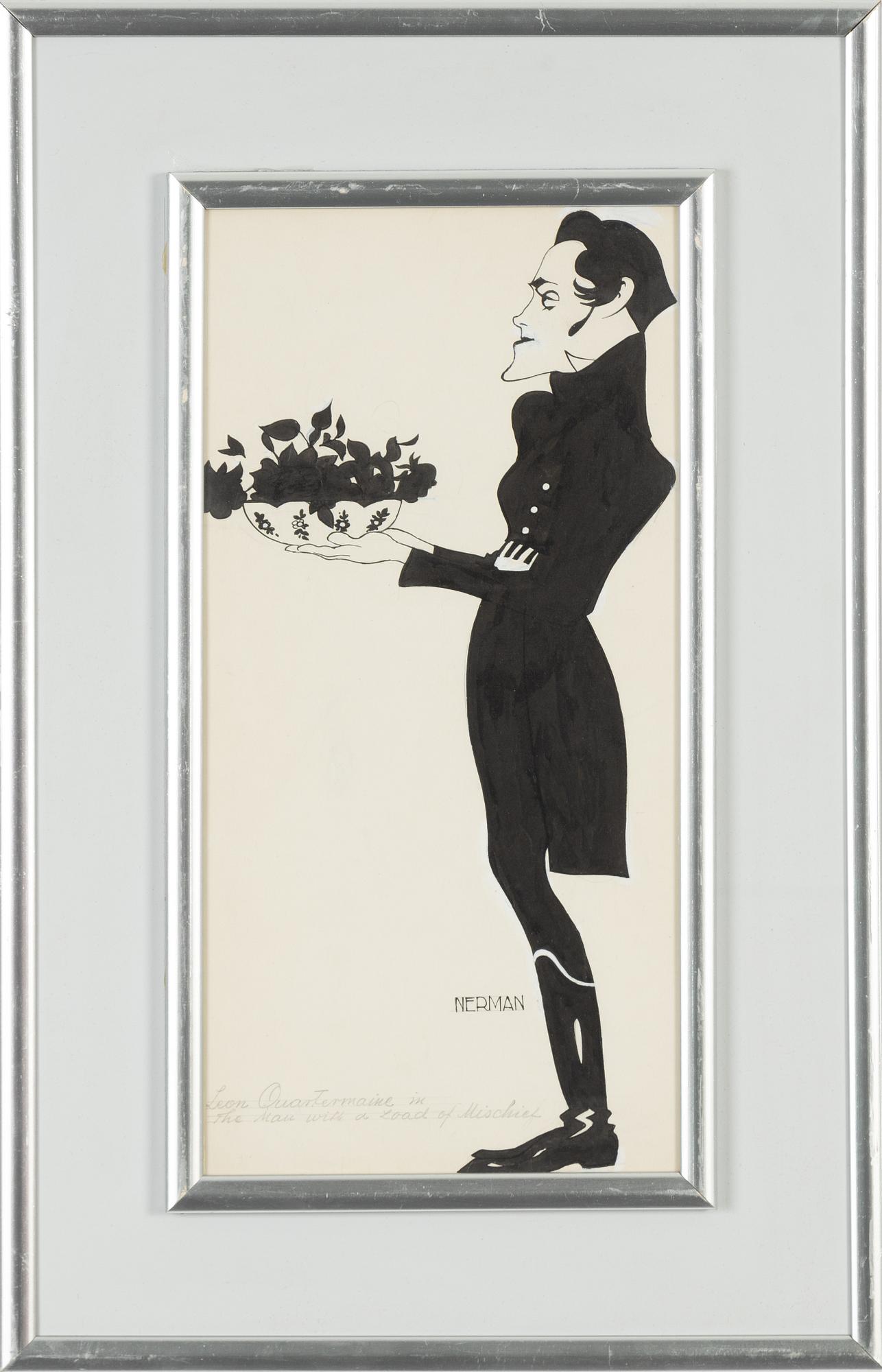 Einar Nerman, ink drawing, signed.