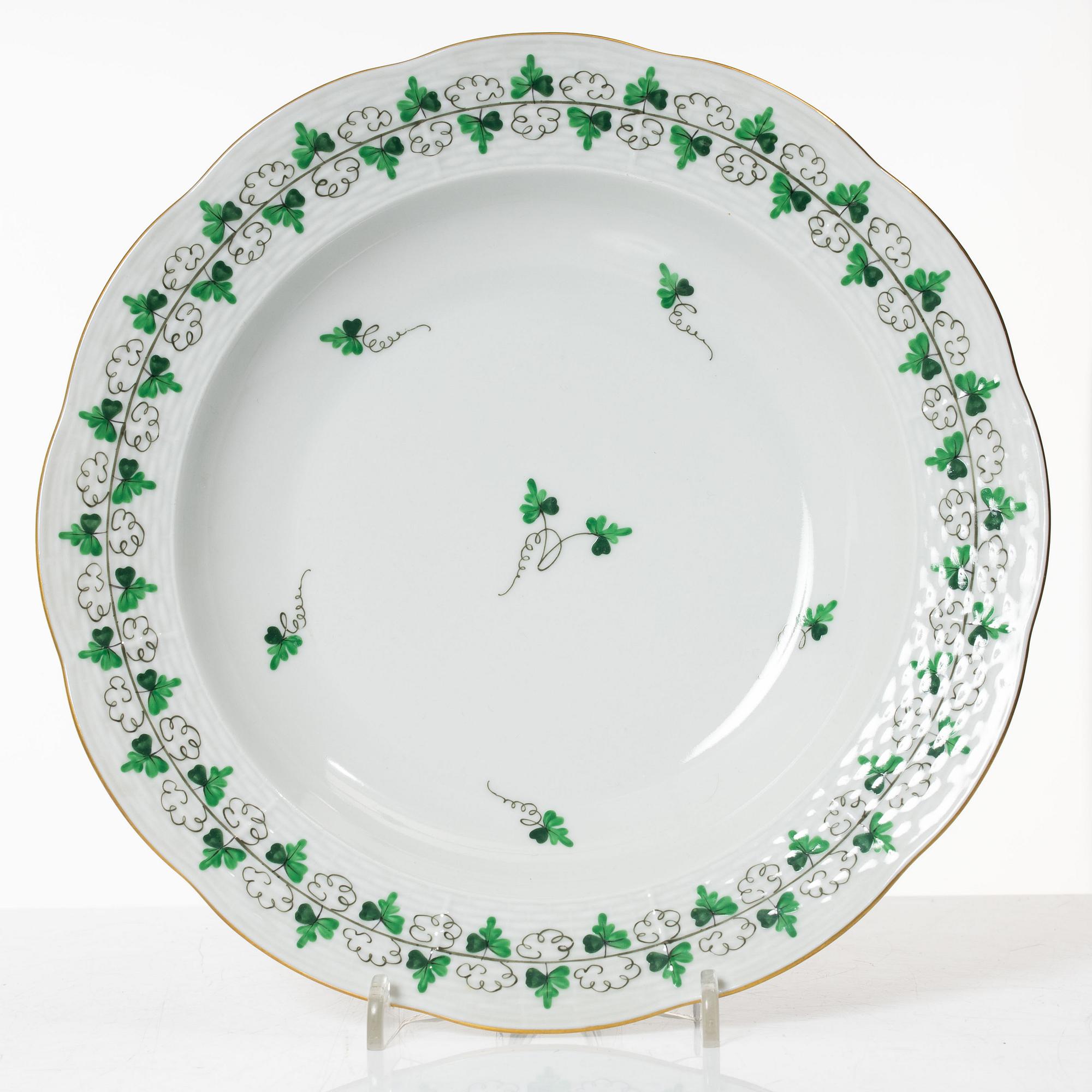 Matservis, 29 delar, "Parsley" och vas, porslin, Herend, Ungern.