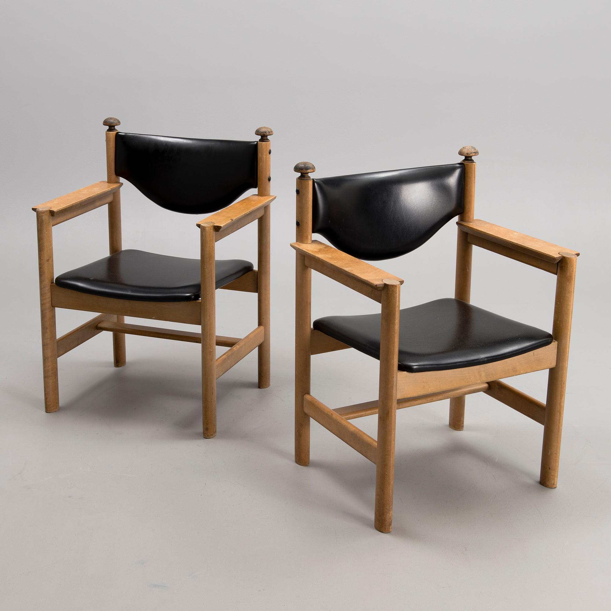 ERIK UHLENIUS, a pair of "Pixen" open armchairs for Lepokalusto 1960s.
