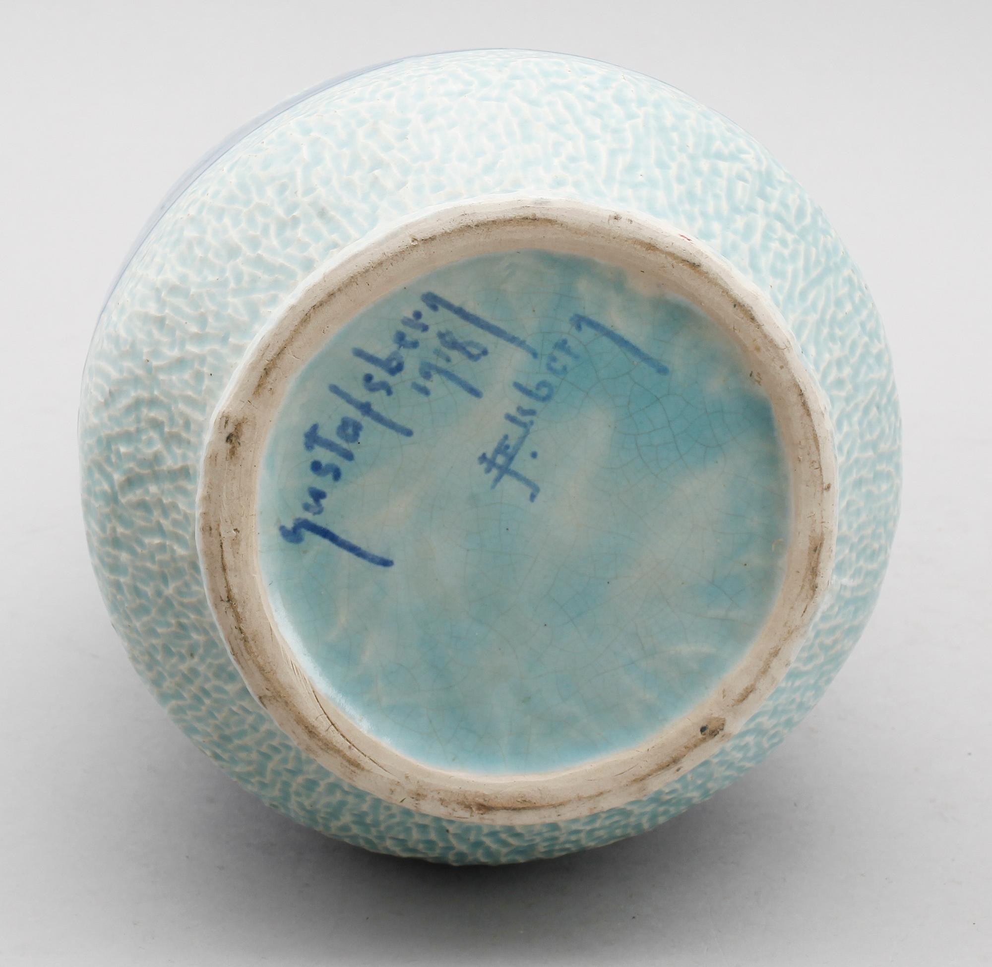 VAS, stengods, Josef Ekberg, Gustafsberg 1918.