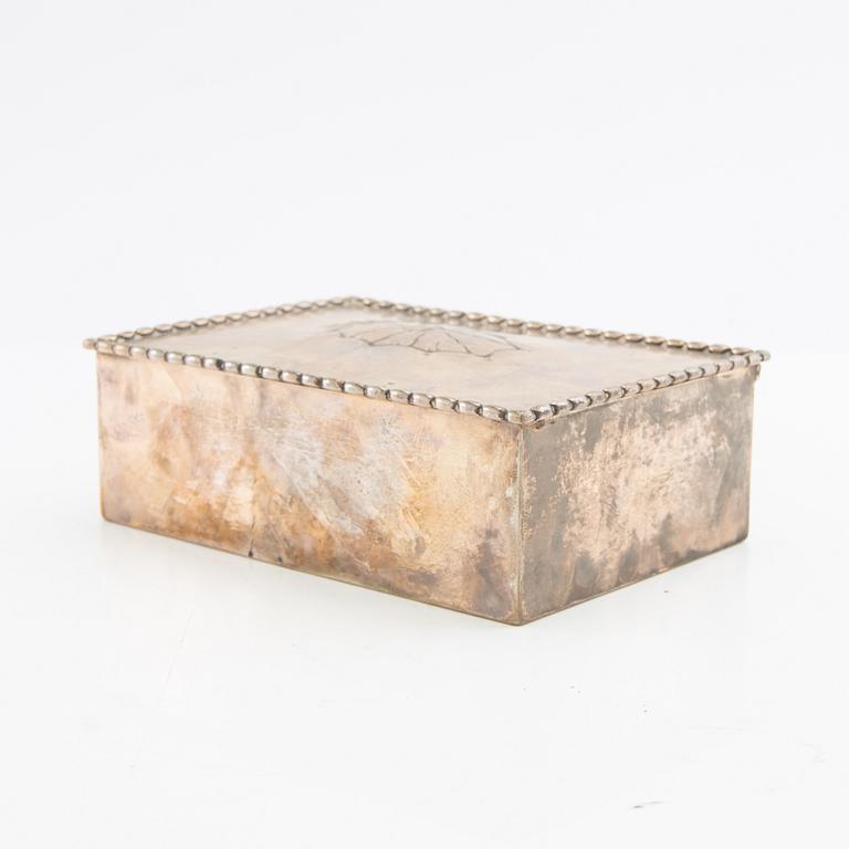 Georg Jensen, cigarrettask, silver, 1915-19.