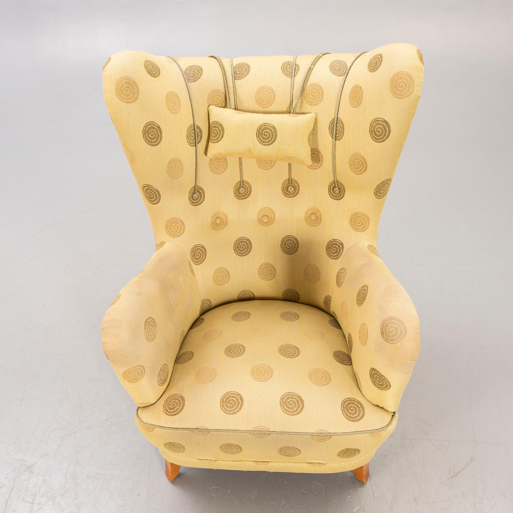 Öronlappsfåtölj, Swedish Modern 1940/50-tal.