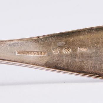 MATSKEDAR, 8 st, silver, Sverige/Finland, 1700-1800-tal.
