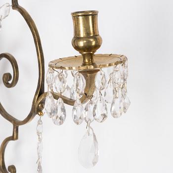 Wall appliques, a pair, circa 1900.