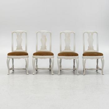 Four late Baroque style chairs, mid-20th Century.