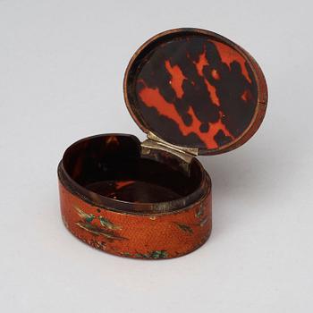 A French 18th century Vernis Martin box and cover.