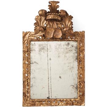87. A baroque carved giltwood frame / mirror, circa 1700.