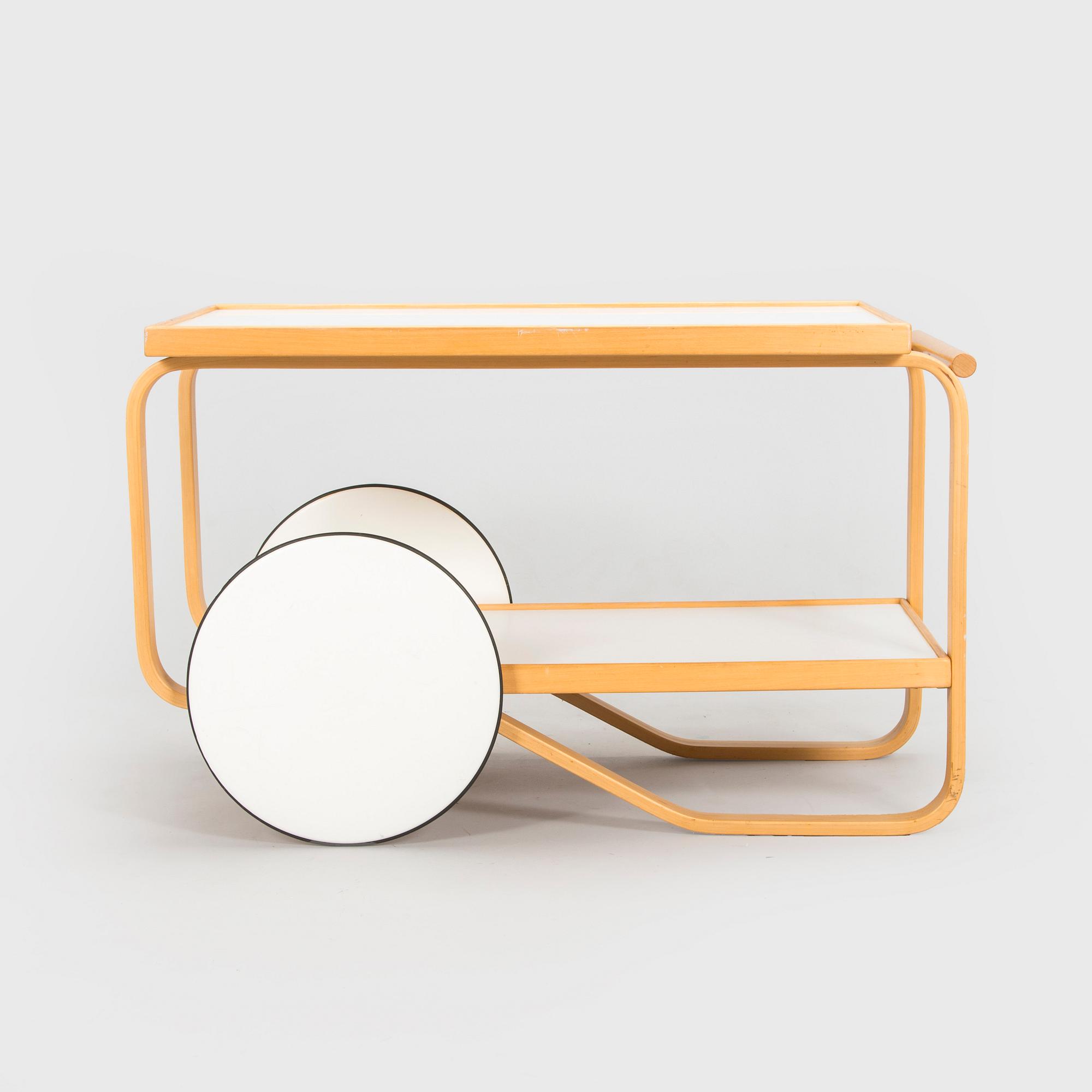Alvar Aalto, a 1970s '901' tea trolley for Artek.