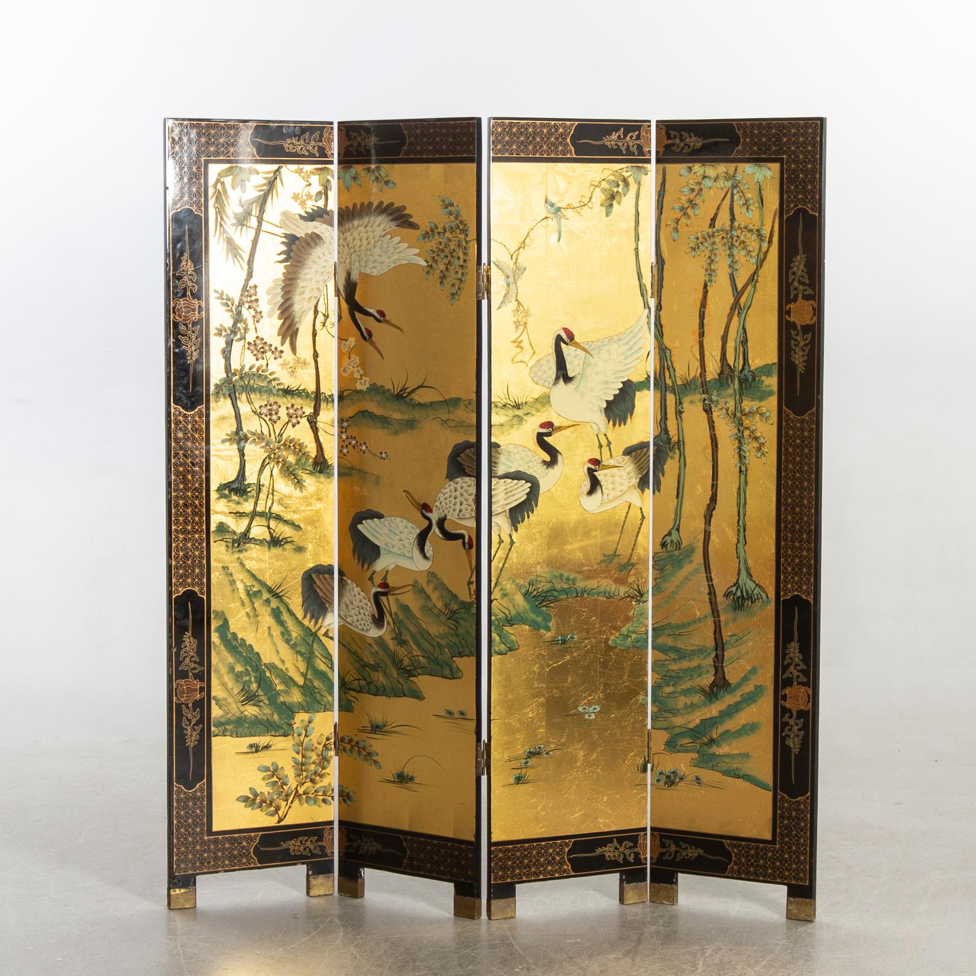 A Japanese folding screen later part of the 20th century.