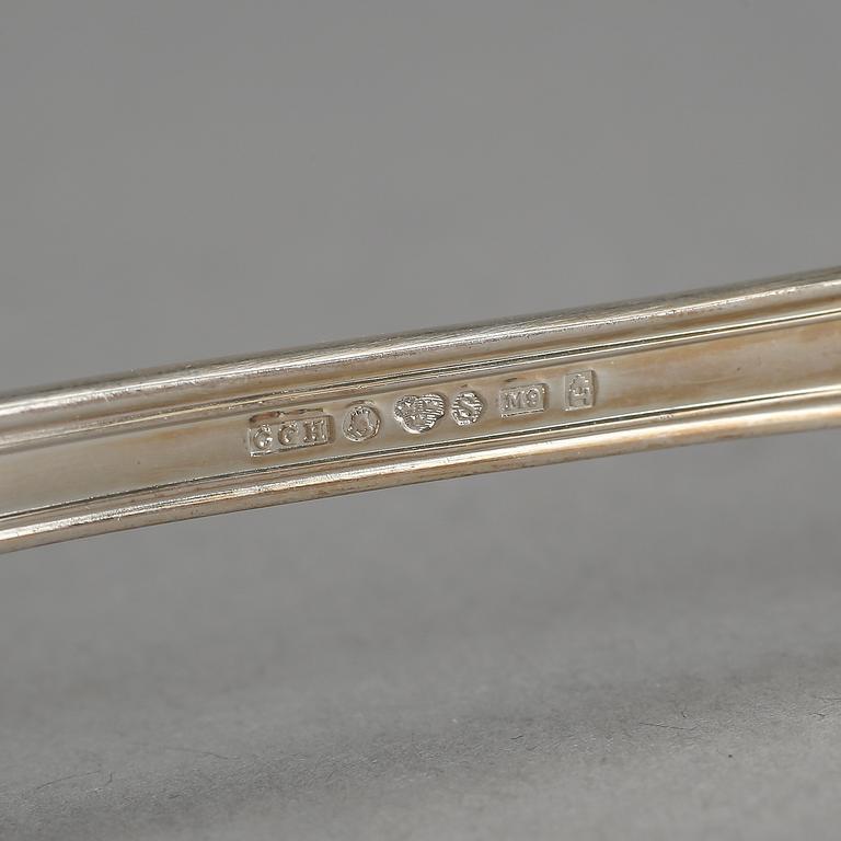 BESTICKSERVIS, 43 delar, silver, "Olga", CG Hallberg, 1962. Vikt ca 1059g.