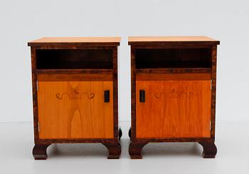 NATTDUKSBORD, 1 par, art déco, 1930-tal.