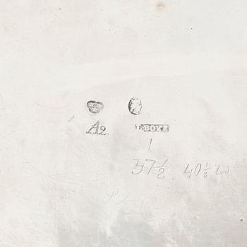 Lars Boye, skrin, silver, Stockholm 1783. Gustavianskt.