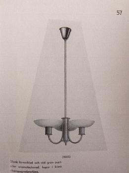 Erik Tidstrand, ceiling lamp, model "28890", Nordiska Kompaniet, 1930s-40s.