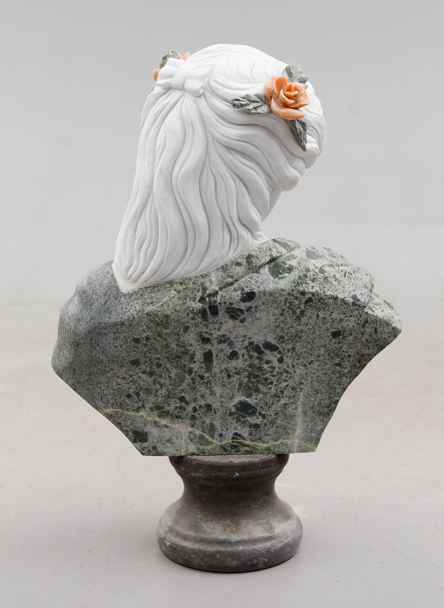 SKULPTUR, marmor, sent 1900-tal.