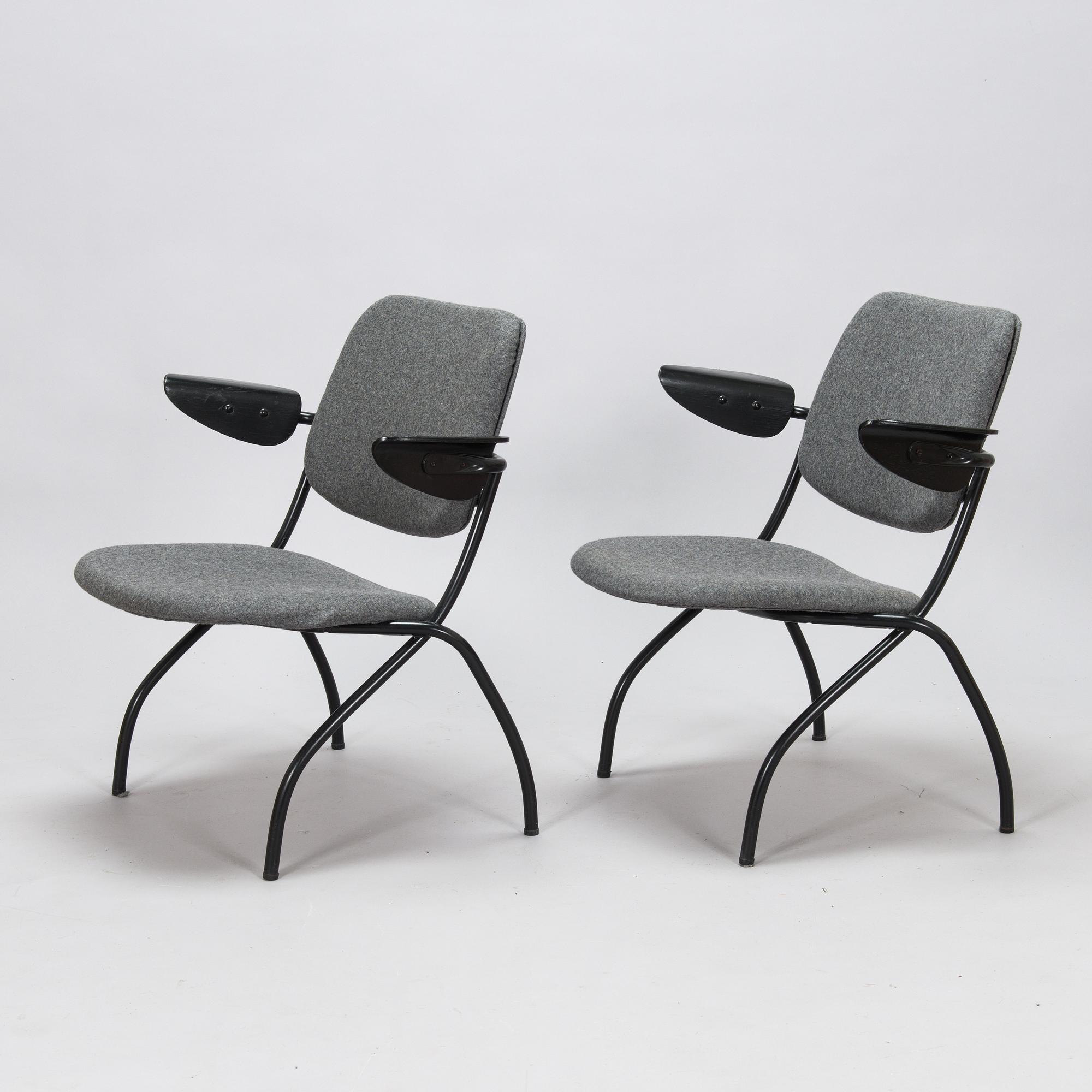 Ilmari Tapiovaara, a pair of mid-20th century 'Nana' armchairs for Merivaara.