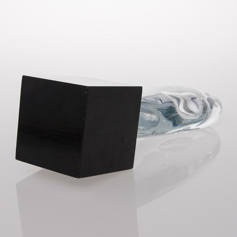 A glass sculpture signed Pauli Partanen 2011.