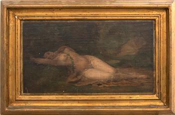 Unknown artist 19th/20th century, Reclining model.