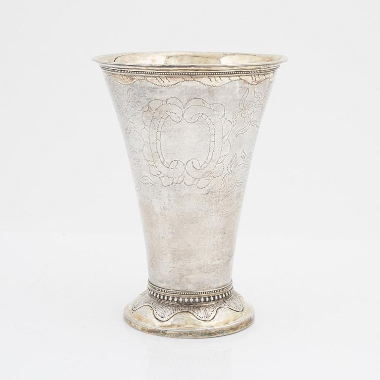 Erik Ericson, a silver beaker, Uppsala, 1797.