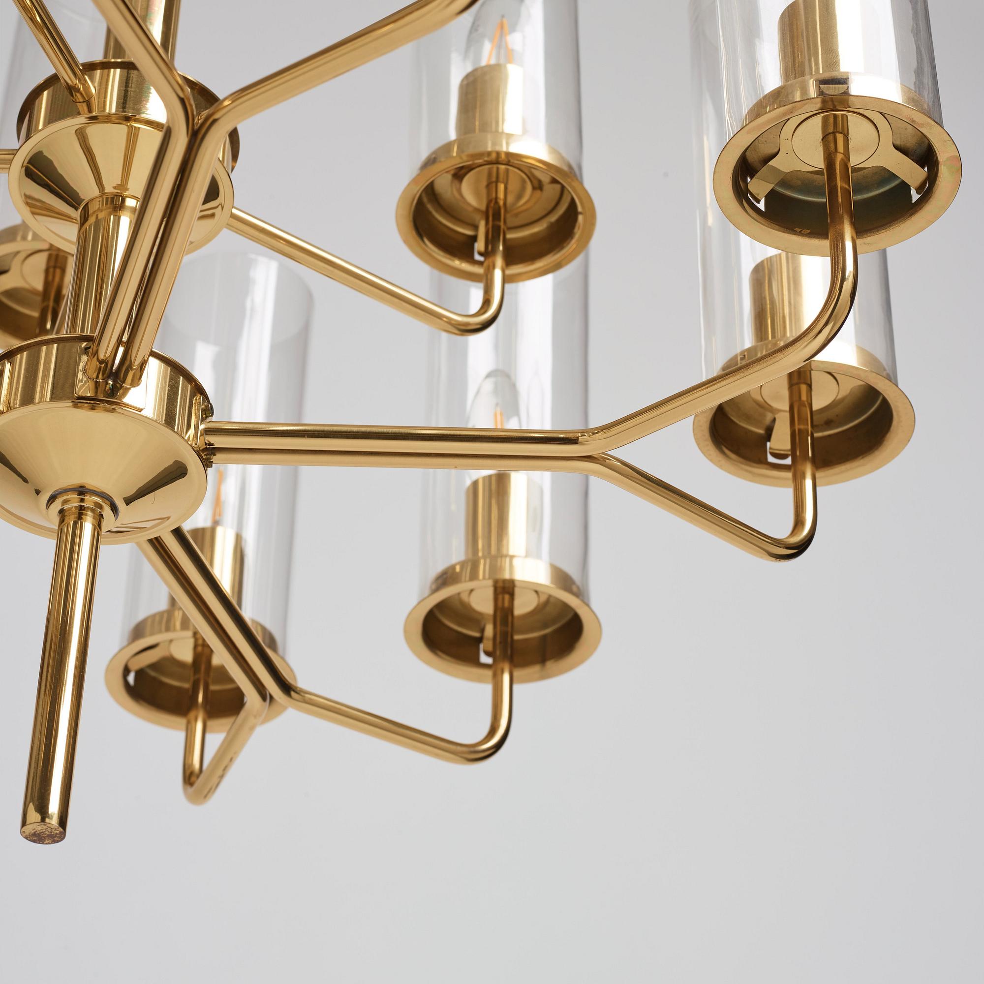 Hans-Agne Jakobsson, a pair of ceiling lamps, model 'Sonata' T434/15, Hans-Agne Jakobsson AB Markaryd, Sweden 1960-1970s.