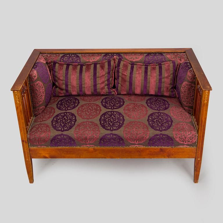 A 3-piece furniture suite, made to order for a private home, early 20th century.