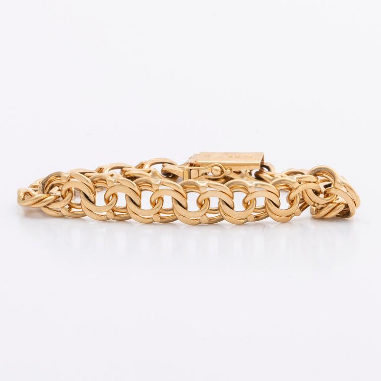 BRACELET, 18K gold, 42,8 g, measurements approx 19 x 1 cm, Stockholm 1978.