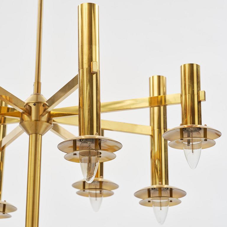 Holger Johansson, an imposing pair of ceiling lamps, Westal, Bankeryd, 1970s.