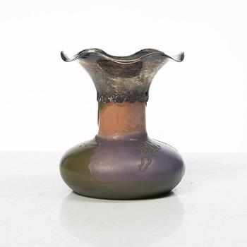 Gallé, an Art Nouveau glass vase, early 20th century.