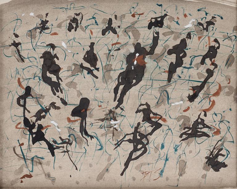 PETRUS TEN SIETHOFF, mixed media, signed PTS.