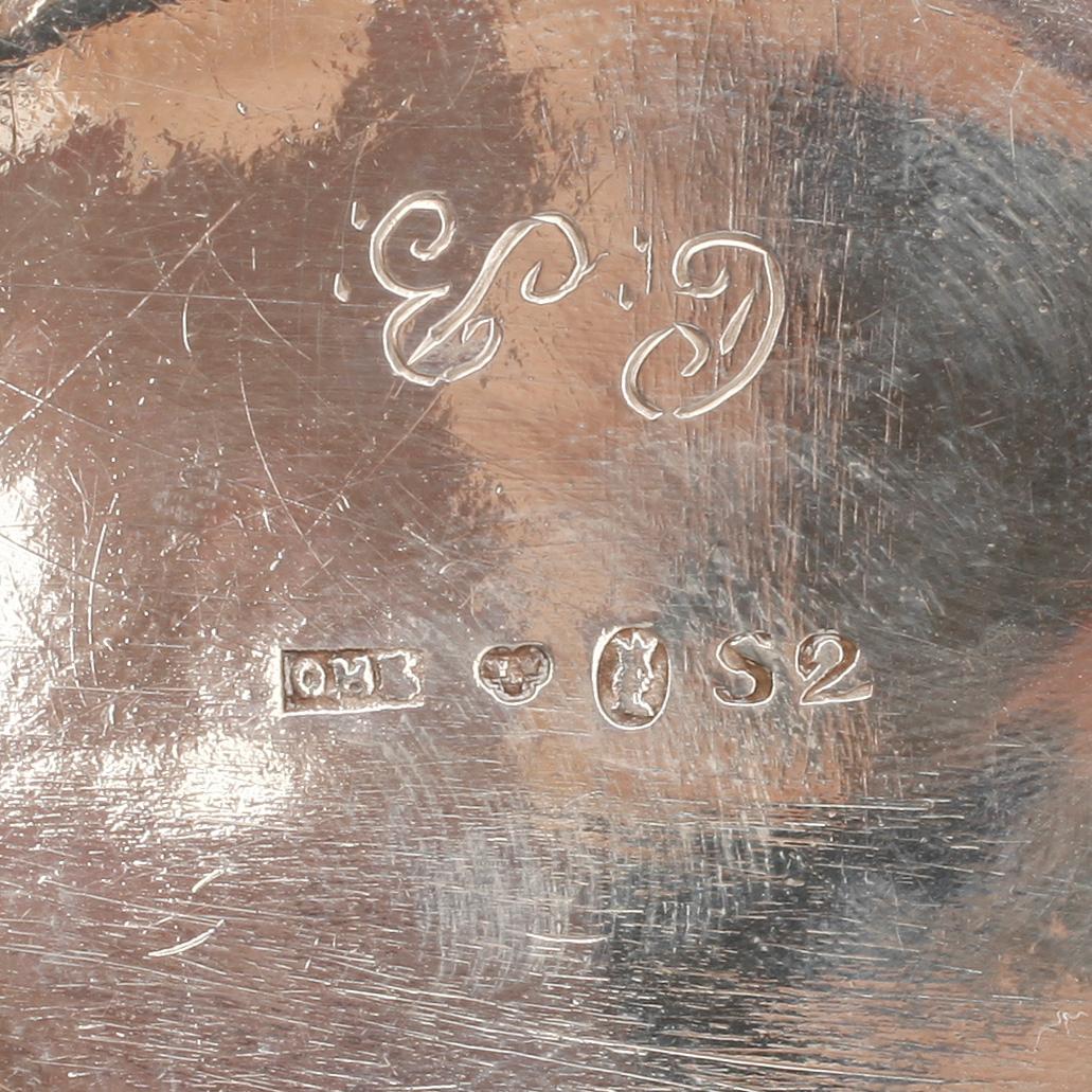 GRÄDDKANNA, silver, Olof Hellbom, Stockholm 1800. Vikt 112 gr.