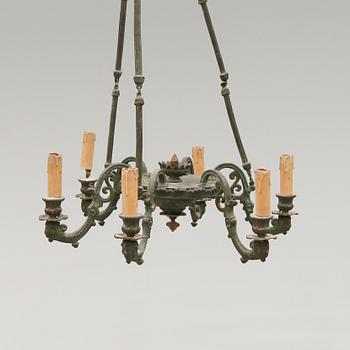 TAKAMPEL, empirestil, 1800-tal. Höjd 75 cm.