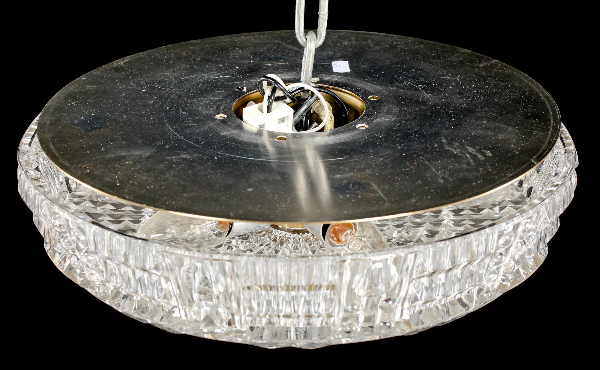 TAKLAMPA, Orrefors, 1900-talets mitt. Höjd 12 cm.