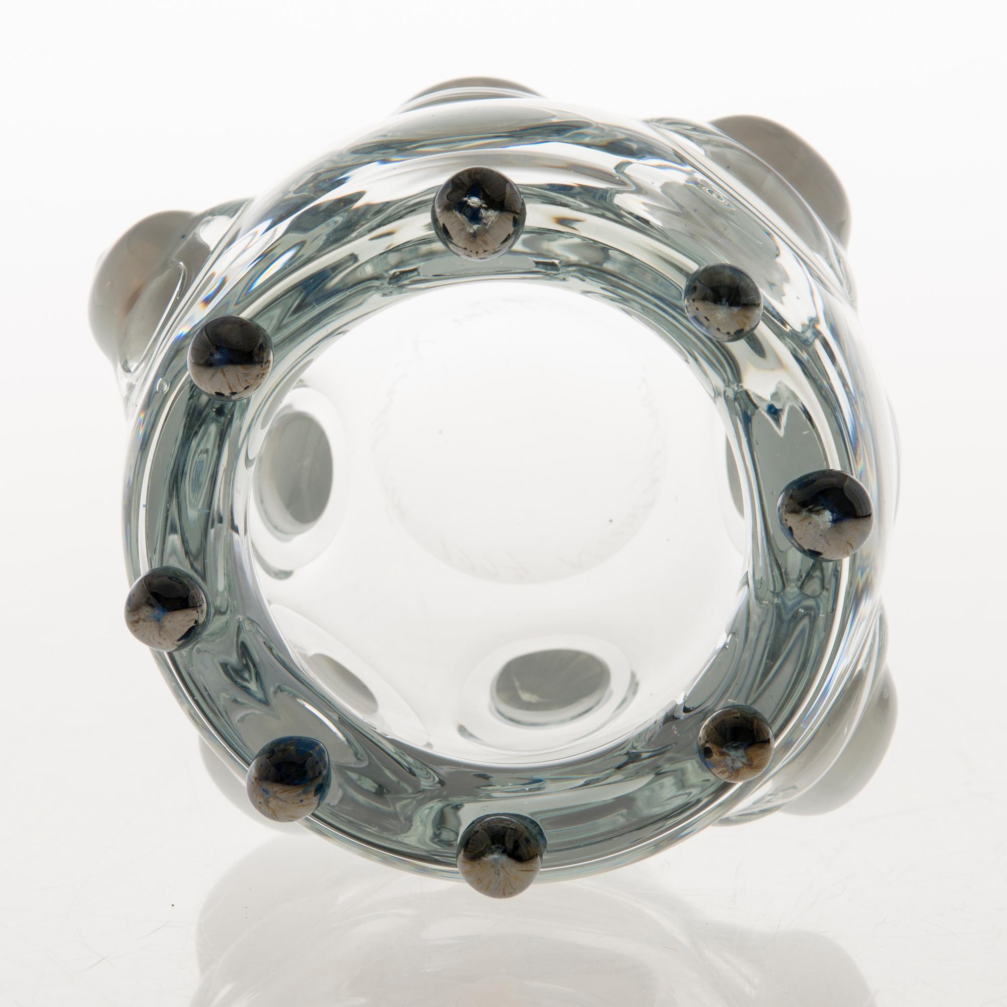 TIINA NORDSTRÖM, a 'Candy bowl' art glass signed Tiina Nordström 1994, Nuutajärvi.