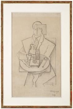 260. Jean Metzinger, "Homme assis devant la table".