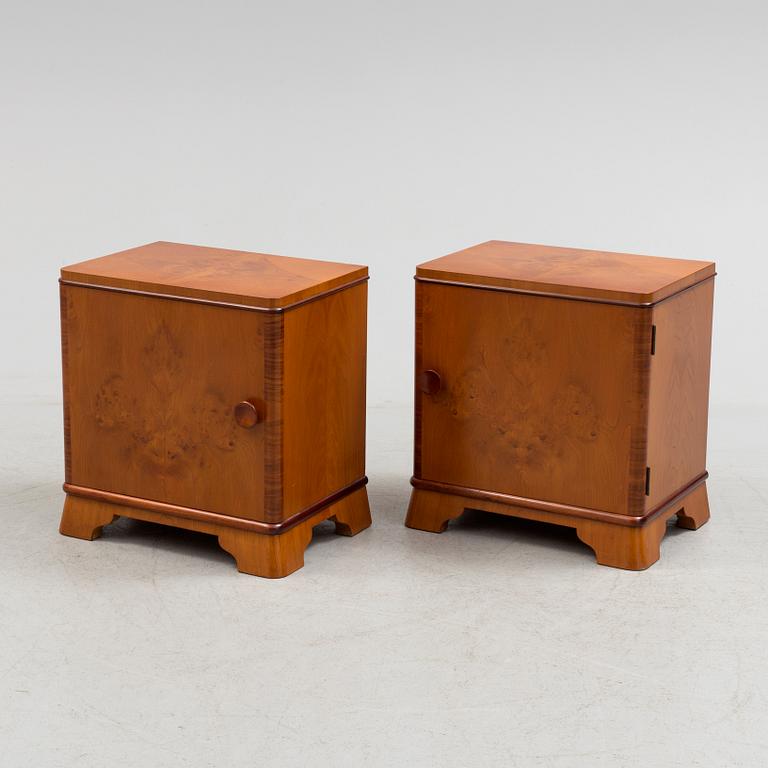 A pair of bedside tables, first half of the 20th century.