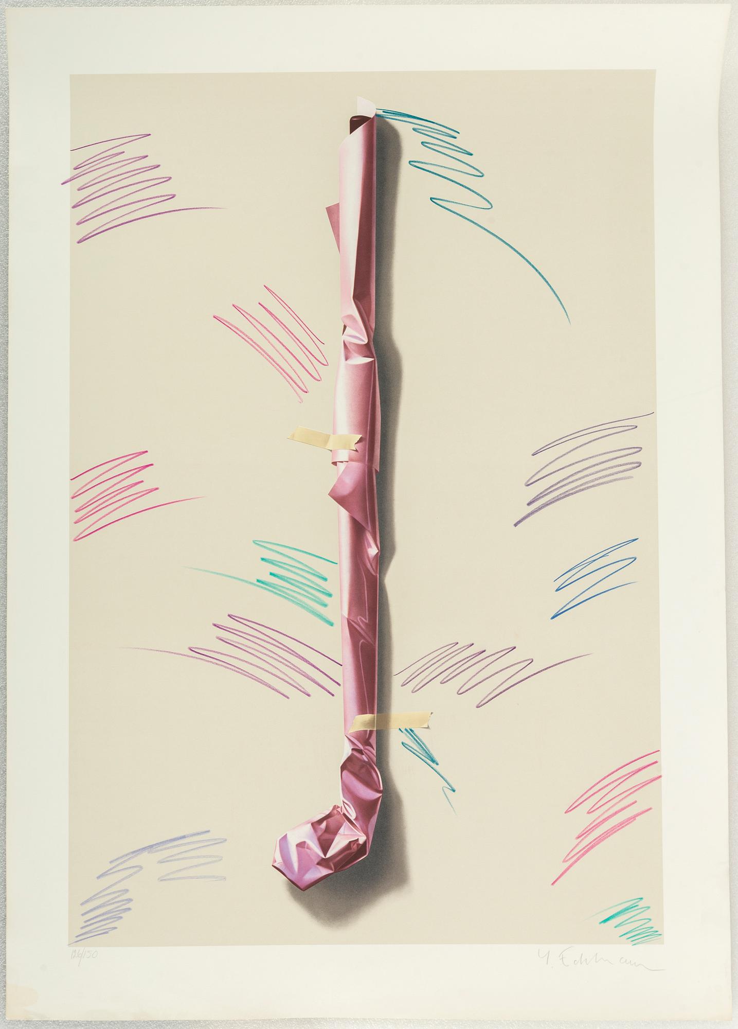 YRJÖ EDELMANN, lithograph in colours, signed 126/150.