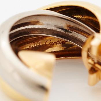 A pair of Cartier "Trinity" earrings in 18K gold.