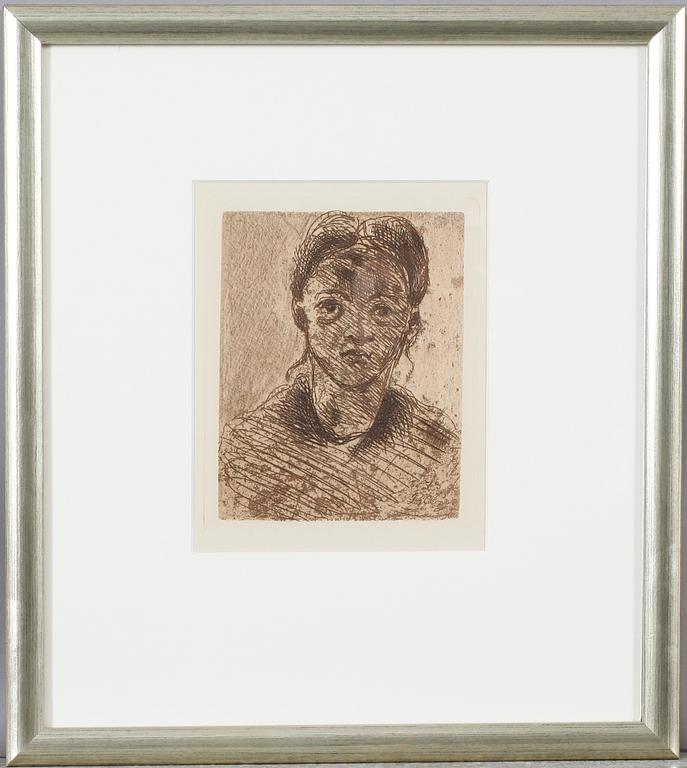 PAUL CÉZANNE, etching, not signed, posthumous prints.