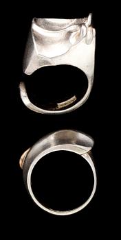 RINGAR, ett par, sterling. Lapponia. Design Björn Weckström.