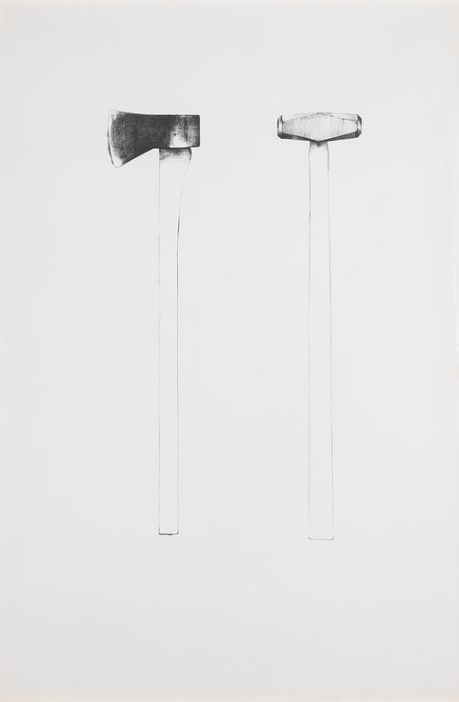 Jim Dine, "Sledgehammer and Axe".