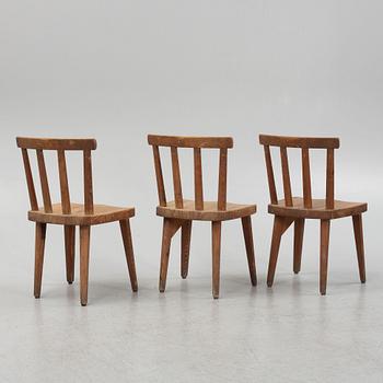 Axel Einar Hjorth, three 'Utö' pine chairs, Nordiska Kompaniet, 1930's.