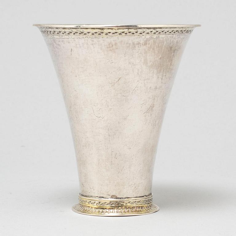 OLOF LIND, bägare, silver Mariestad 1764.