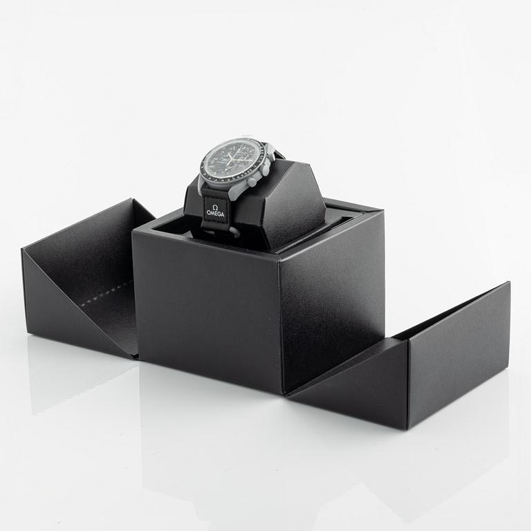 Swatch/Omega, MoonSwatch, "Mission to the Moon", chronograph, wristwatch, 42 mm.