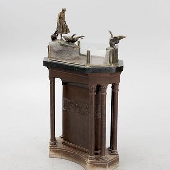 Friedrich Gornik, table terrarium/birdbath, signed, Arthur Rubinstein, early 20th century, Austria.