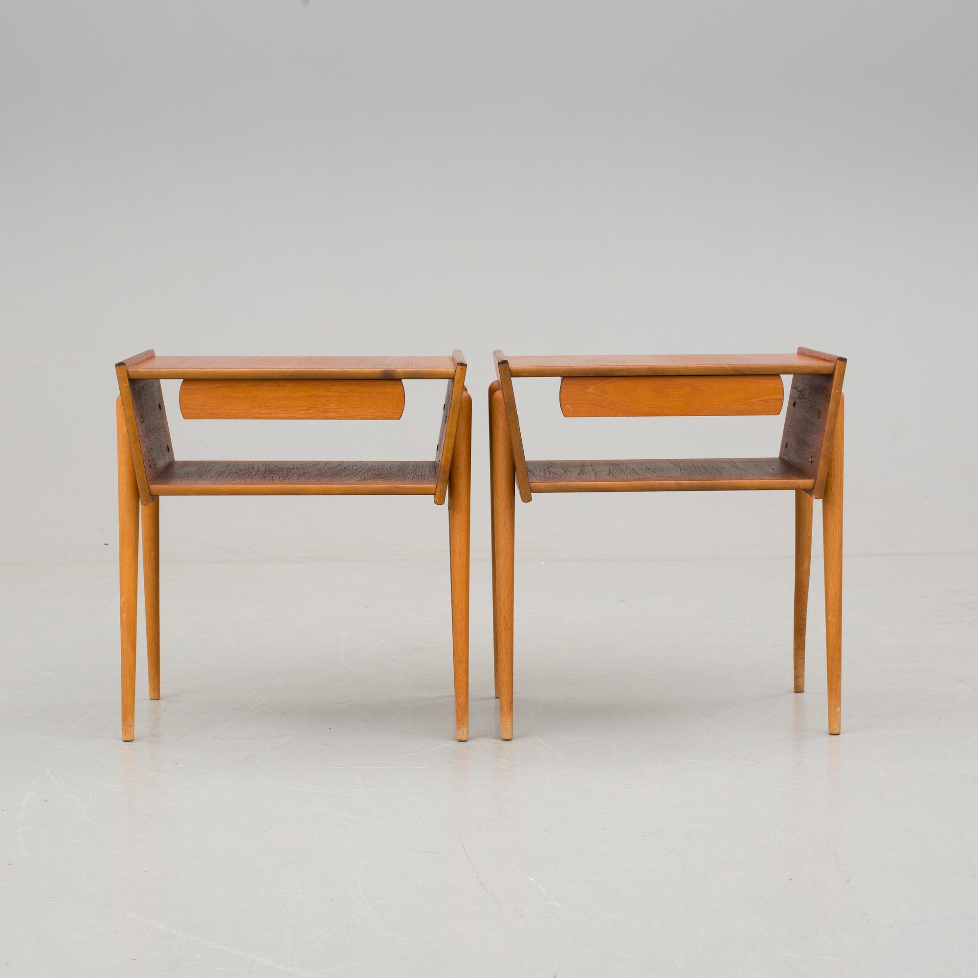 SÄNGBORD, ett par, 1900-talets tredje kvartal.