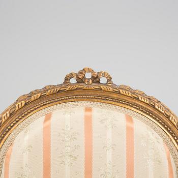 SALONGSGRUPP, 4 delar, Gustaviansk stil, 1900-talets början.