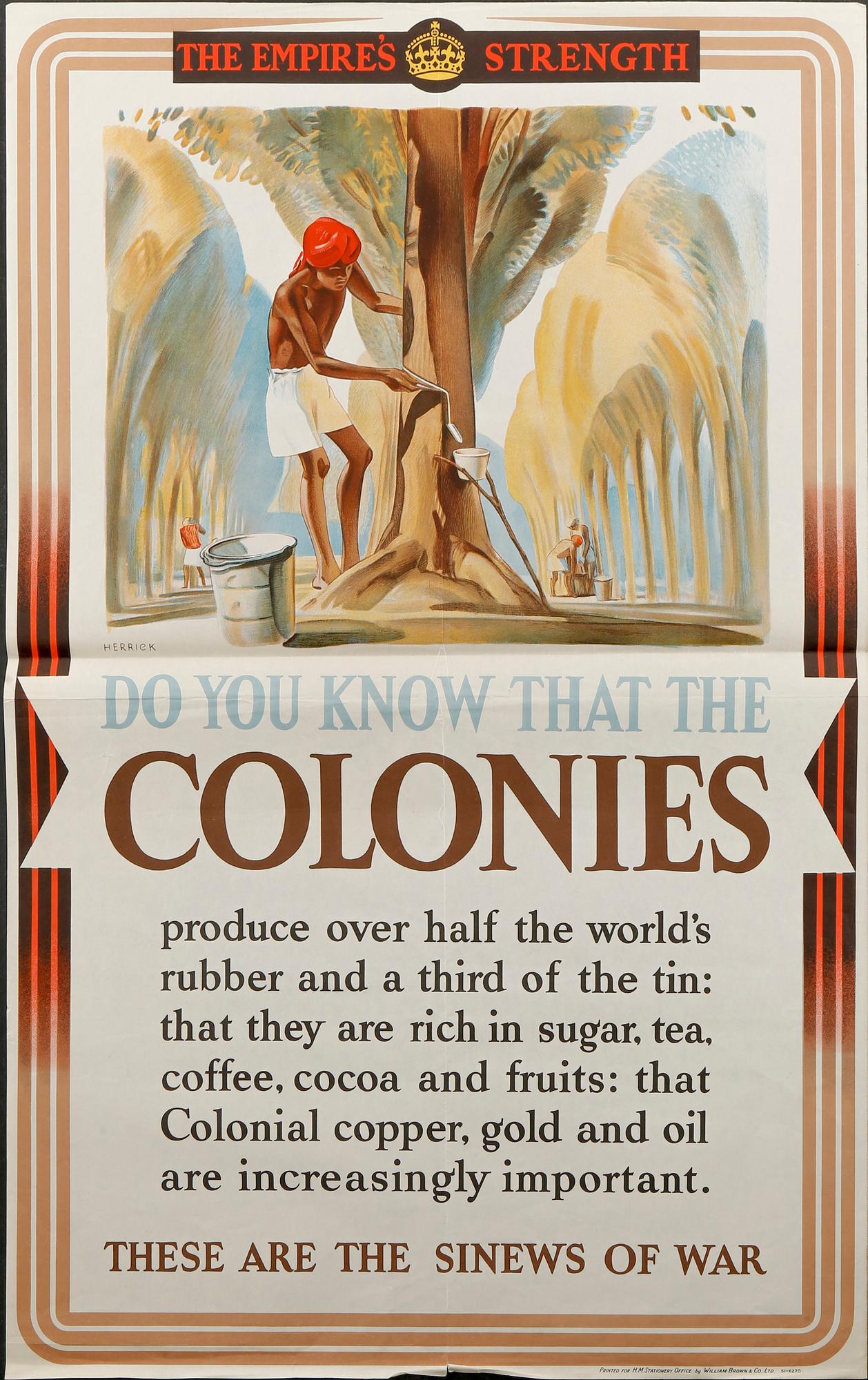 KRIGSAFFISCHER, 6 st, The Empire`s strength, England 1940-tal.