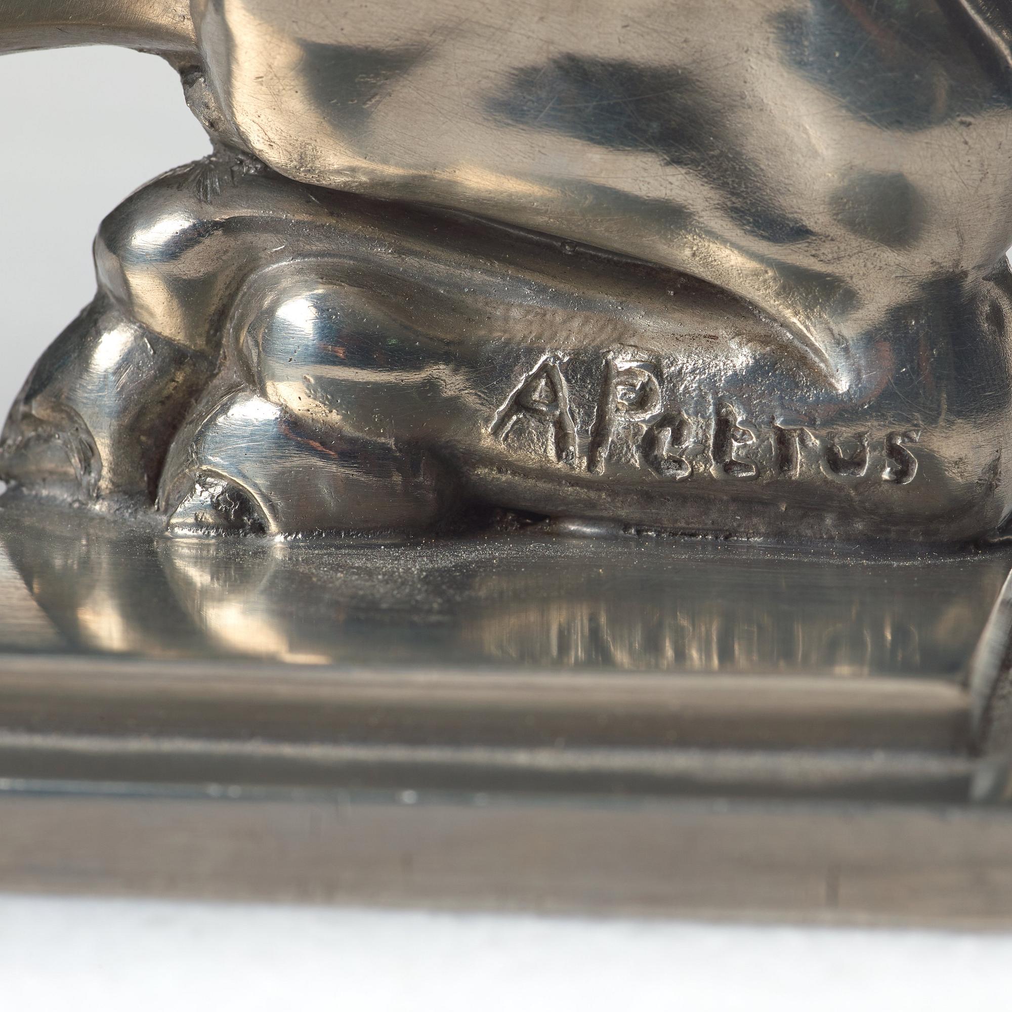 Anna Petrus, a pewter bookend for Svenskt Tenn, Stockholm, 1930.