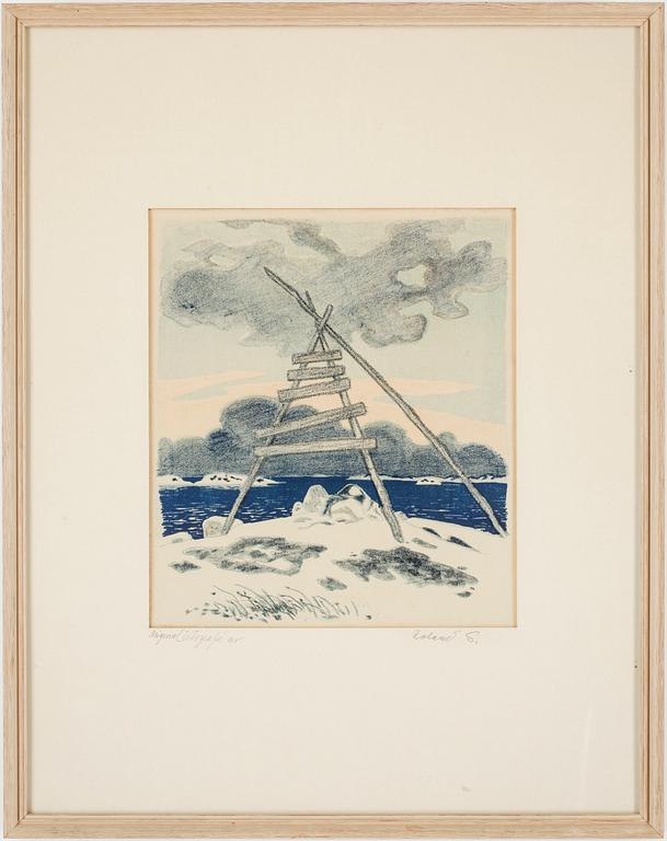 ROLAND SVENSSON, färglitografi, ej signerad.