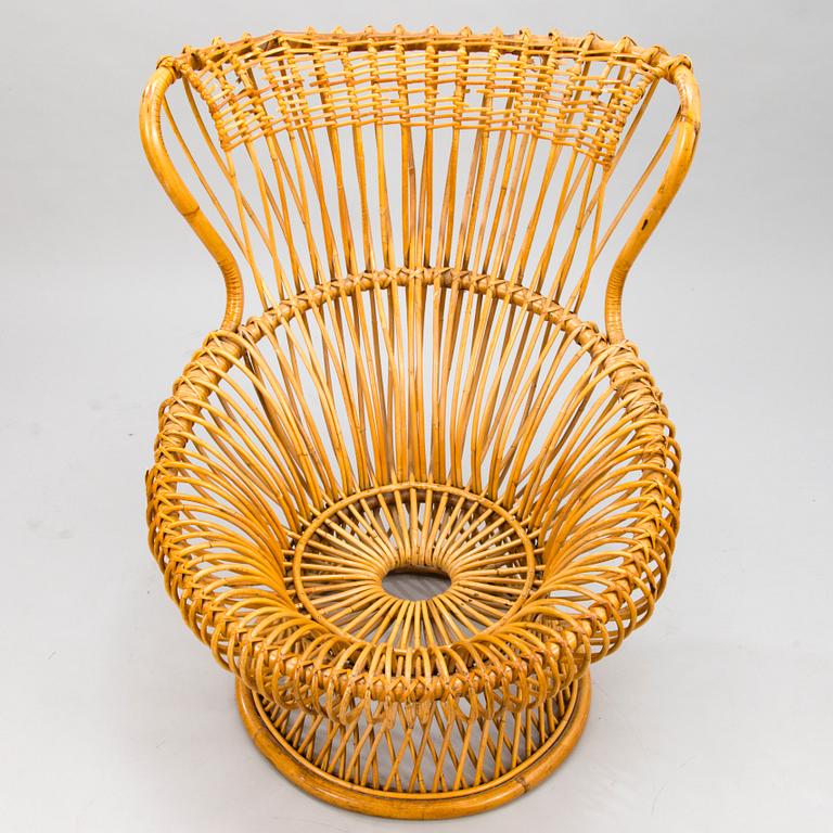 FRANCO ALBINI & GINO COLOMBINI. "Margherita" stol, 1951, rotting, H 90 cm x B 75 cm, D 83 cm, Tillverkare Bonacino.