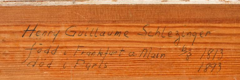 HENRY GUILLAUME SCHLESINGER, tillskriven, oljemålning på dubblerad duk, signerad och daterad 1860?.
